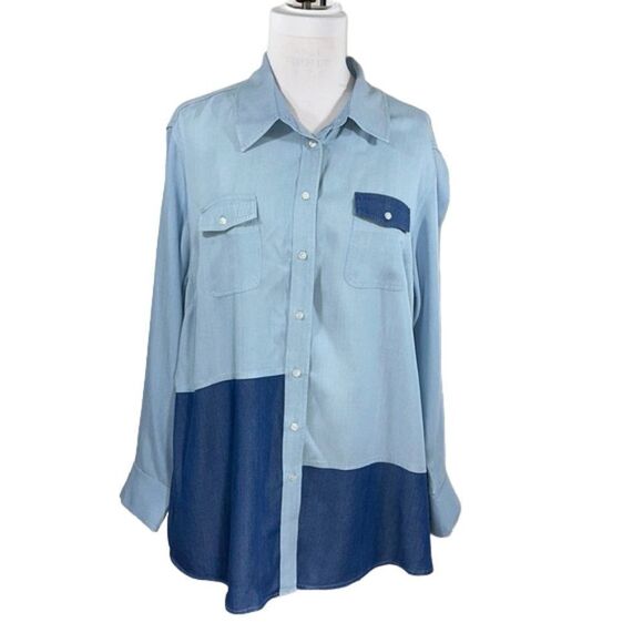 Lane Bryant Tunic Shirt Size 20 Oversized  Long Sleeve Like New - Picture 4 of 16